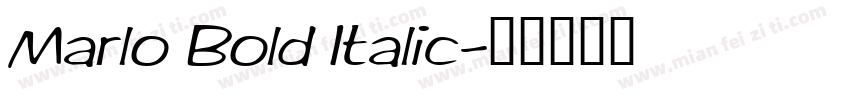 Marlo Bold Italic字体转换